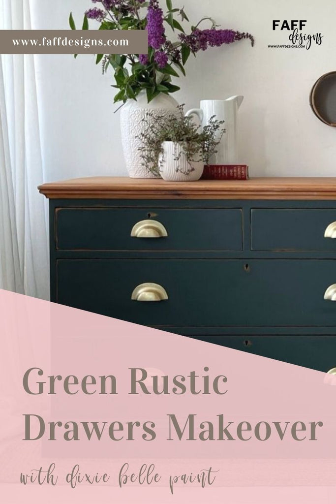 Rustic Emerald Green Drawers
