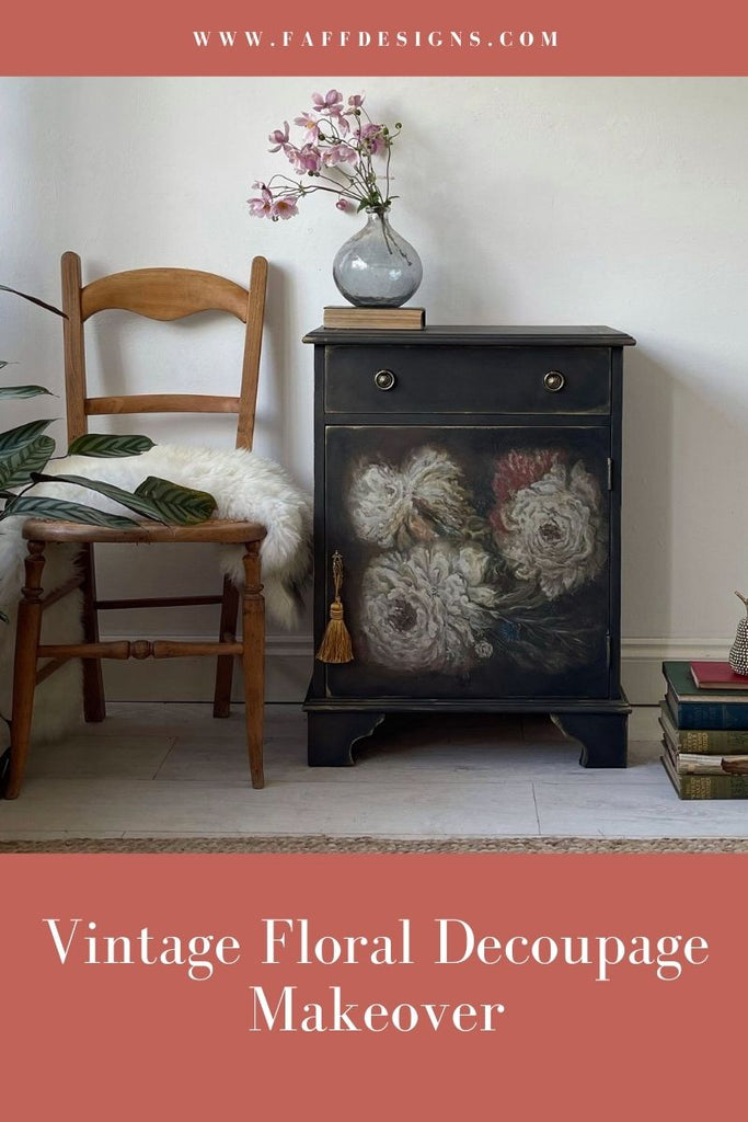 Vintage Floral Decoupage Cabinet