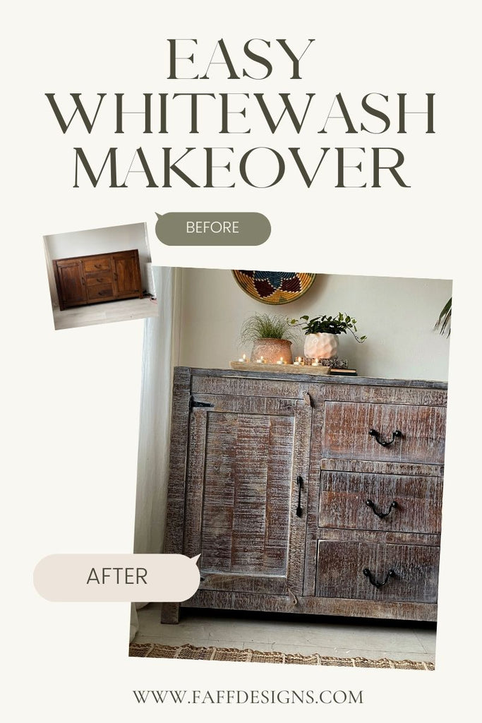 Rustic Whitewash Sideboard