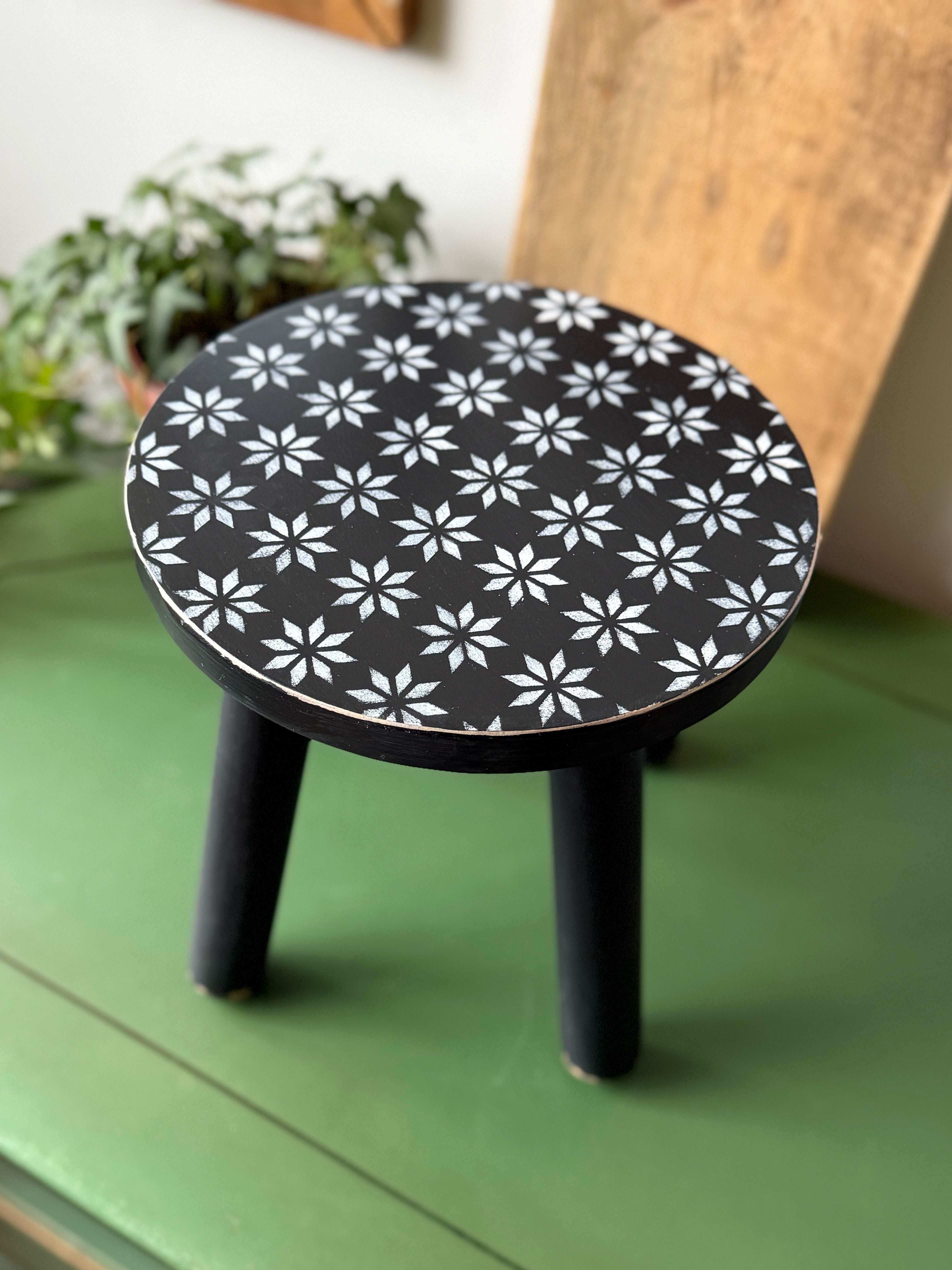 Vintage style wooden stool – Faff Designs