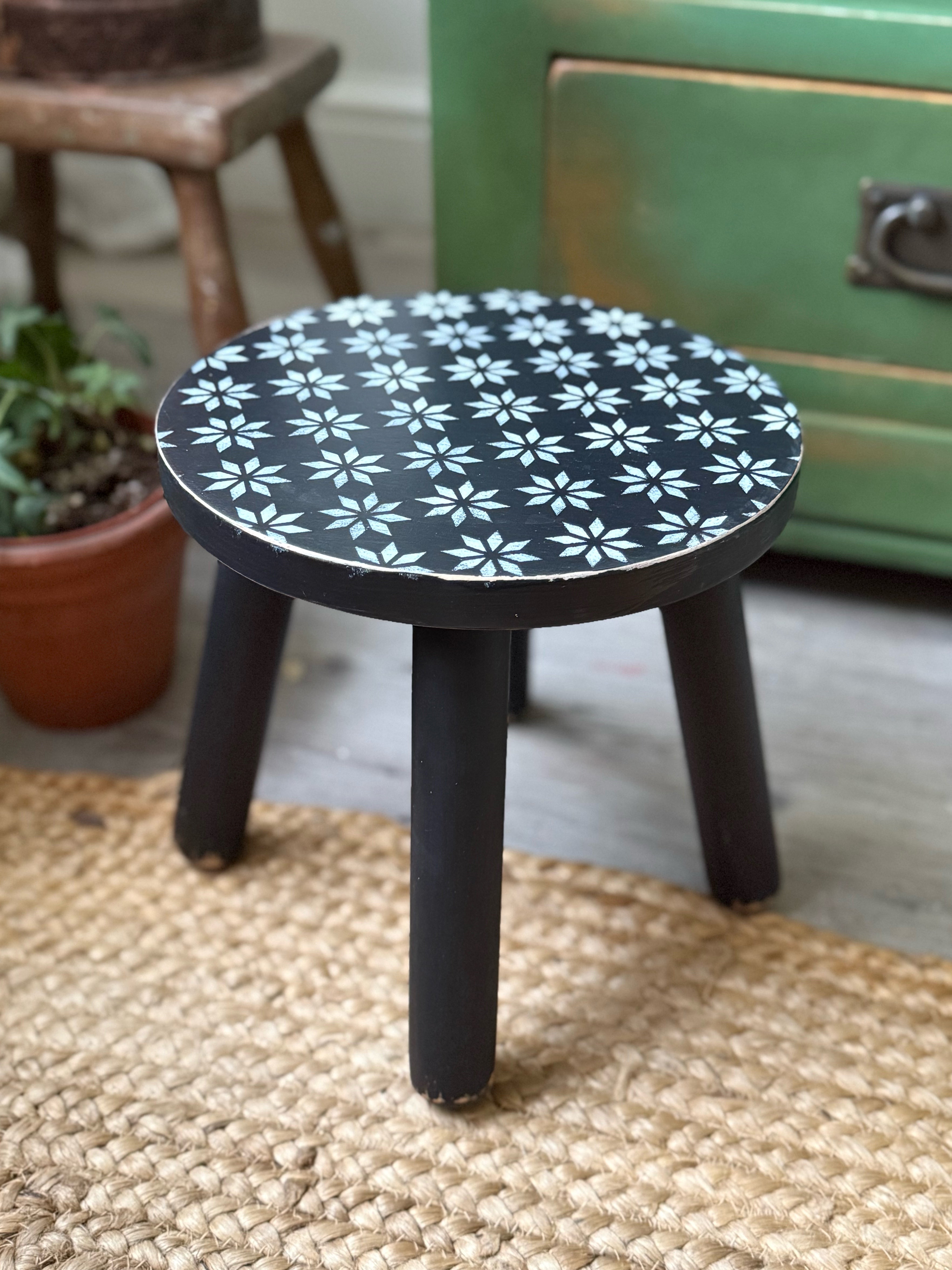 Vintage style wooden stool – Faff Designs