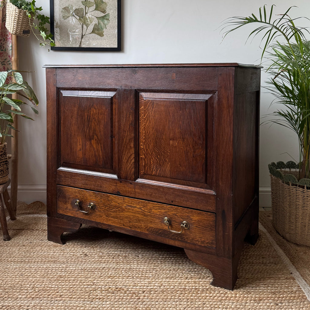 Antique English Oak Mule Chest