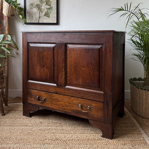 Antique English Oak Mule Chest