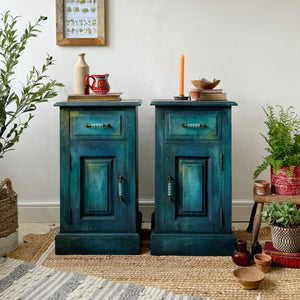 Rustic boho bedside cabinets