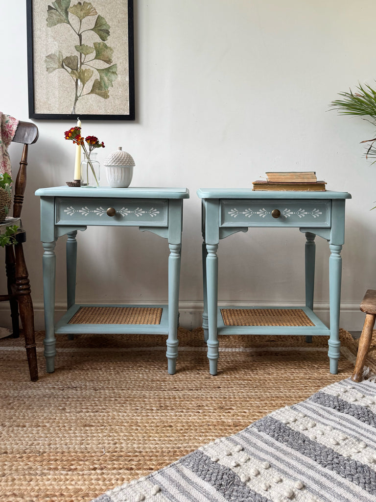 Duck Egg Blue bedside tables