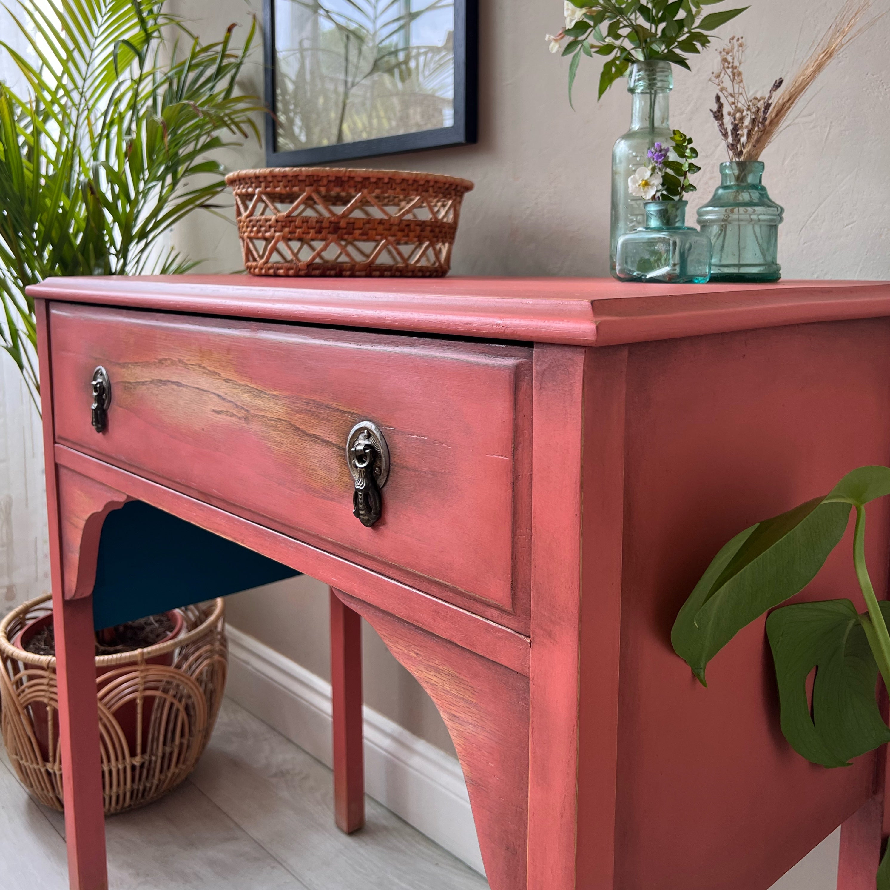 Pink console table