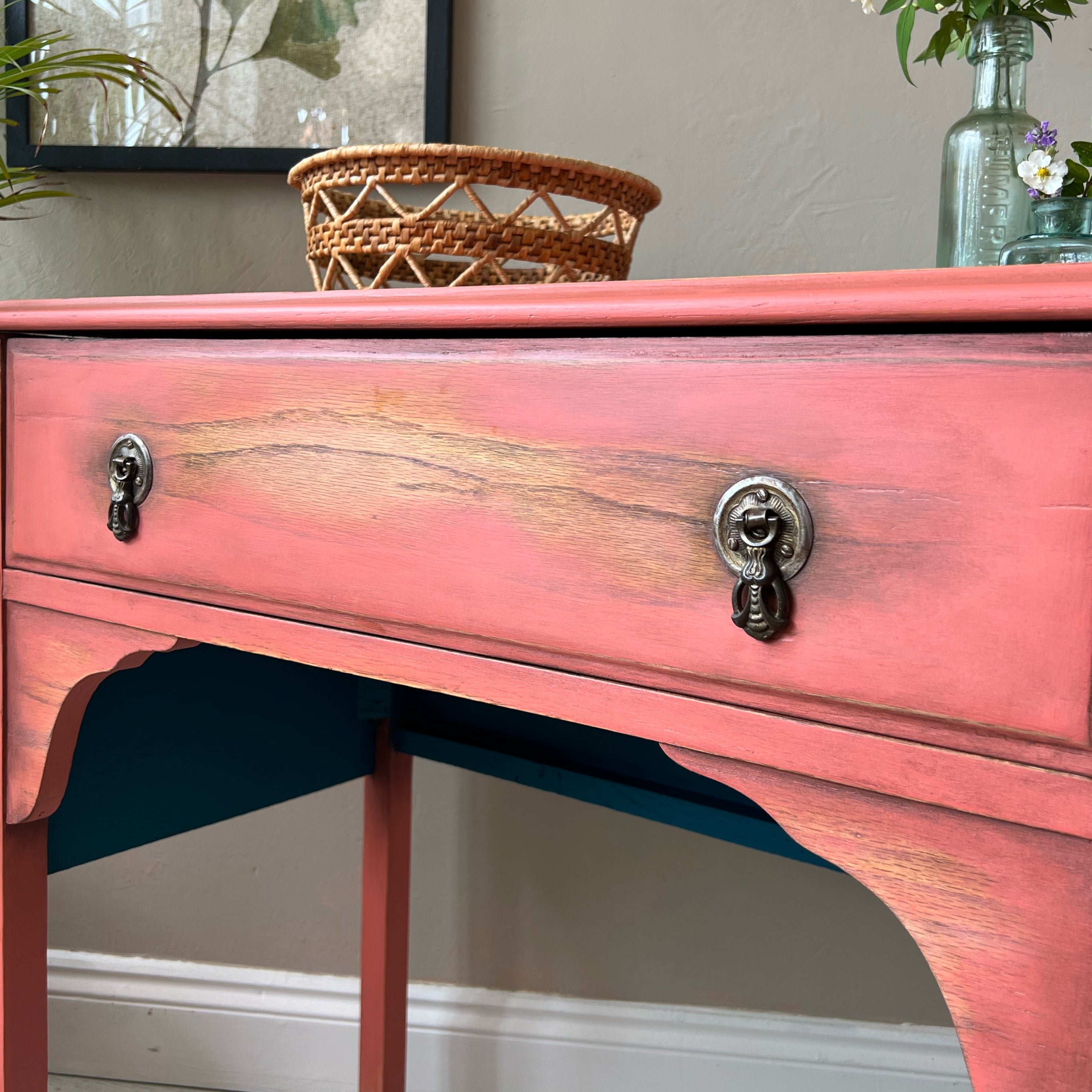 Pink console table
